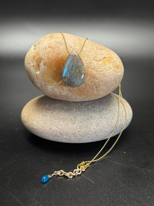 Labradorite Teardrop Necklace