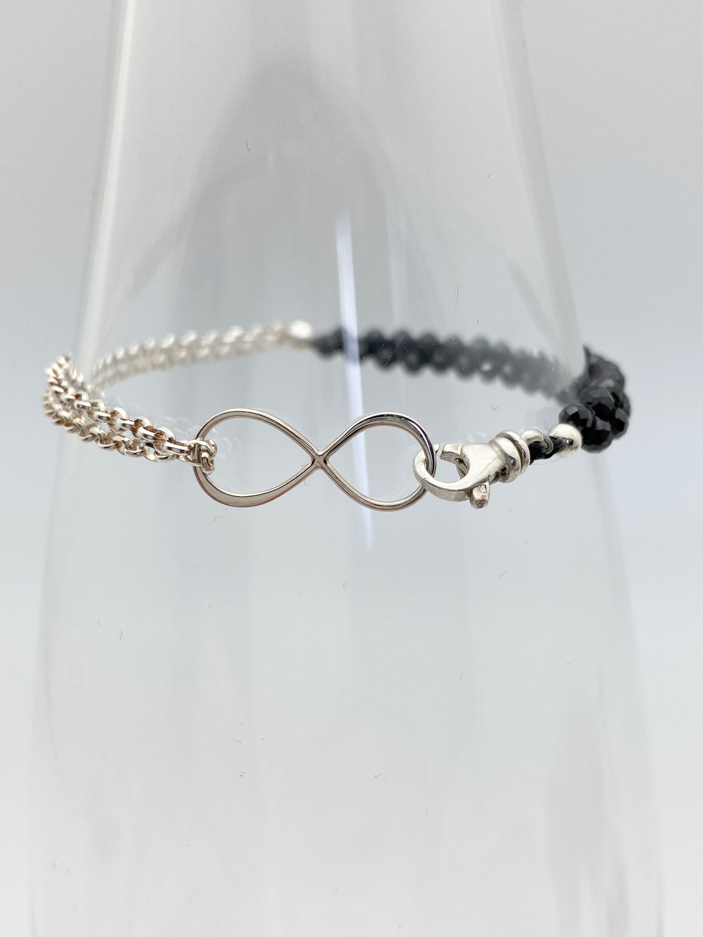 Infinity Bracelet Black & Silver