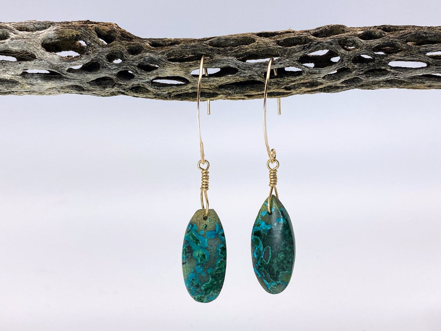 Shattuckite Earrings