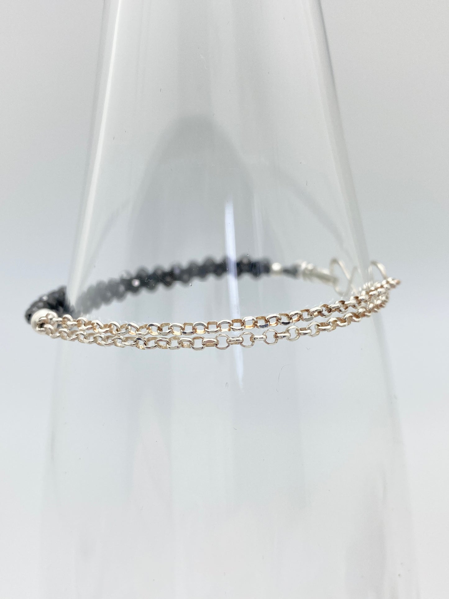 Infinity Bracelet Black & Silver