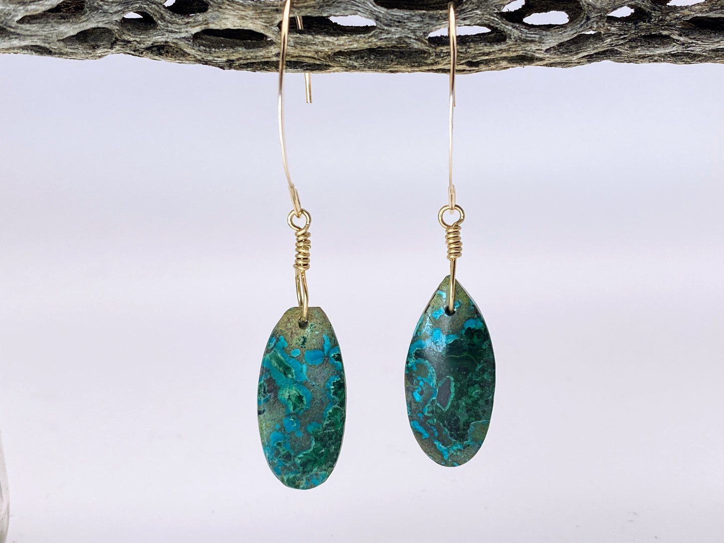 Shattuckite Earrings