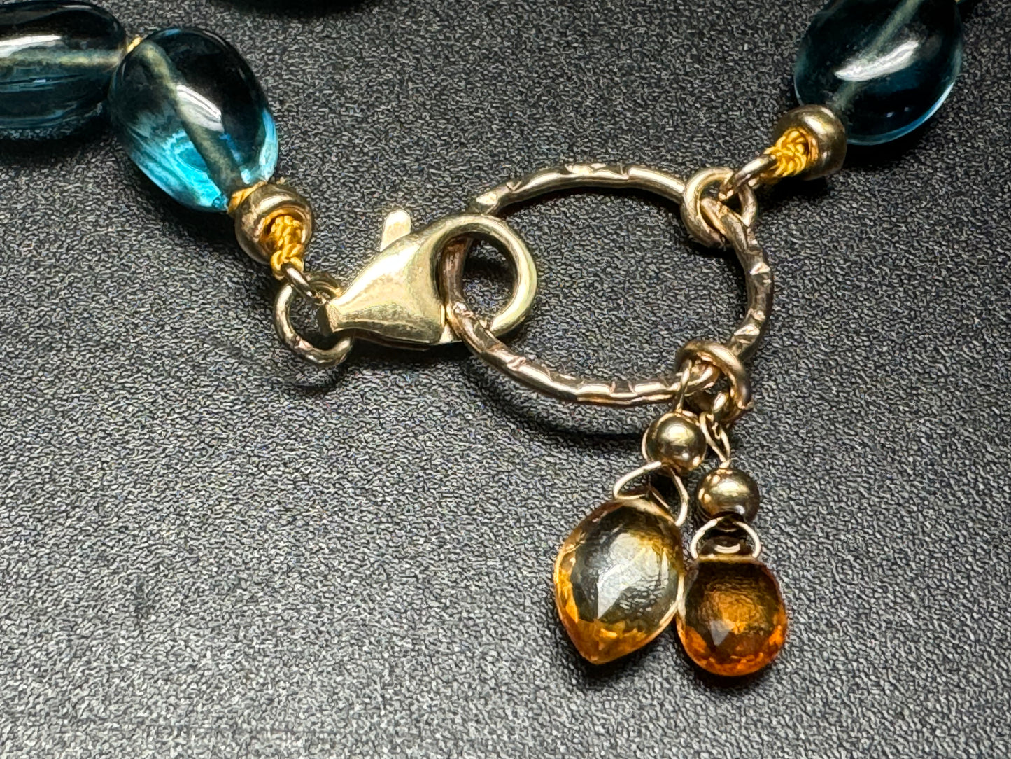 Elegant Convertible London Blue Topaz Necklace