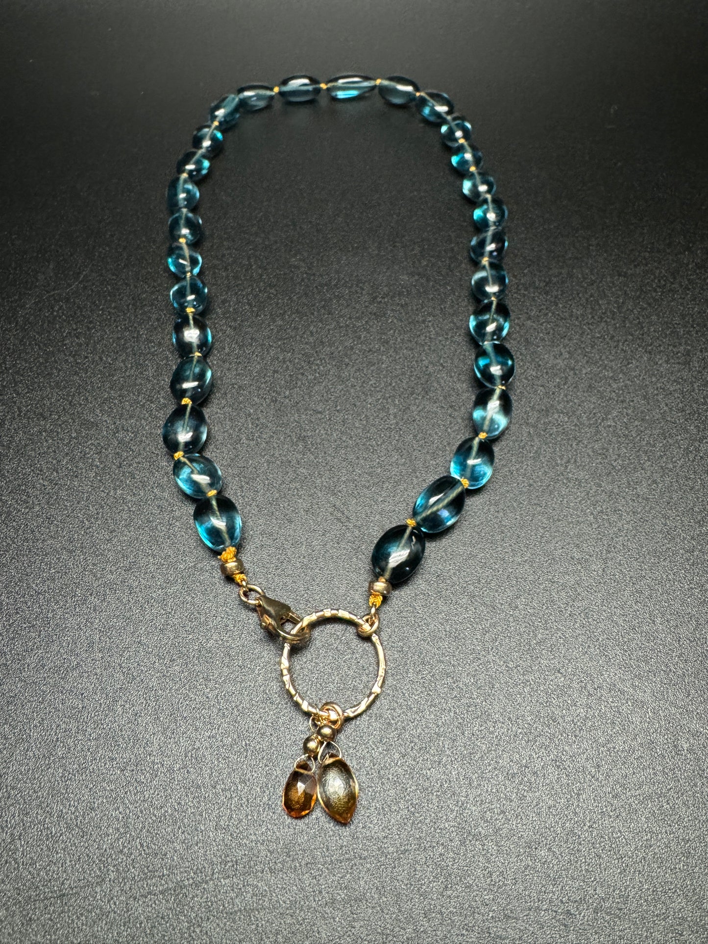Elegant Convertible London Blue Topaz Necklace