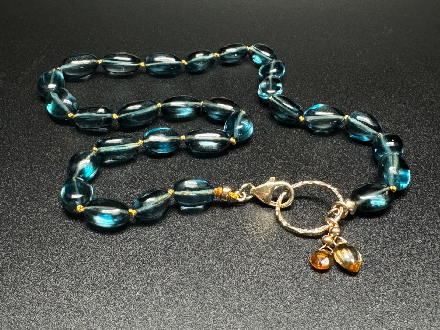 Elegant Convertible London Blue Topaz Necklace