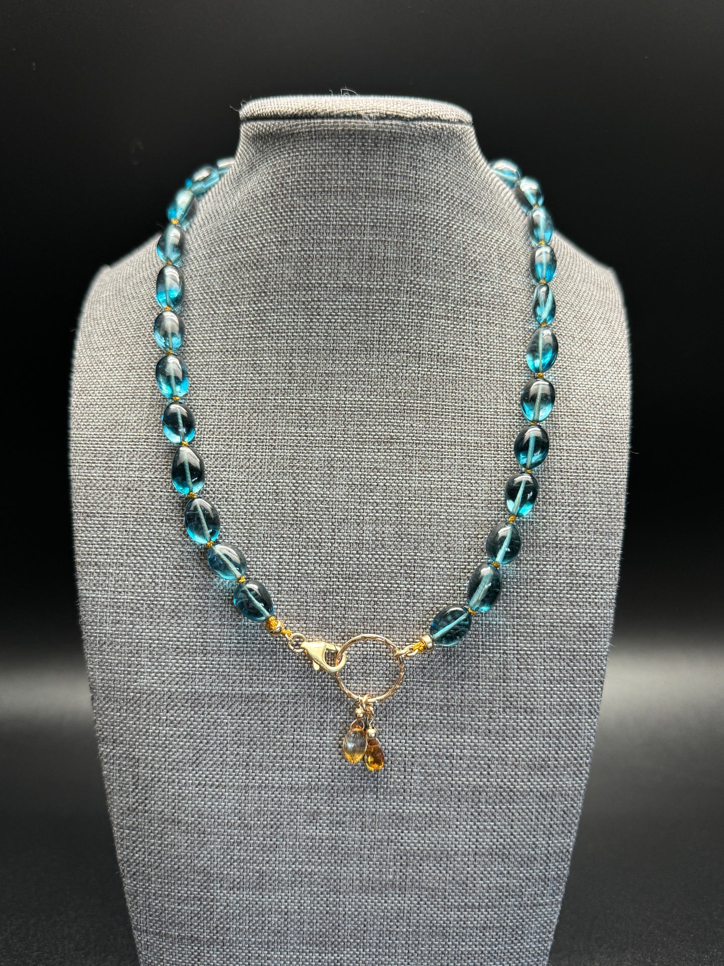 Elegant Convertible London Blue Topaz Necklace
