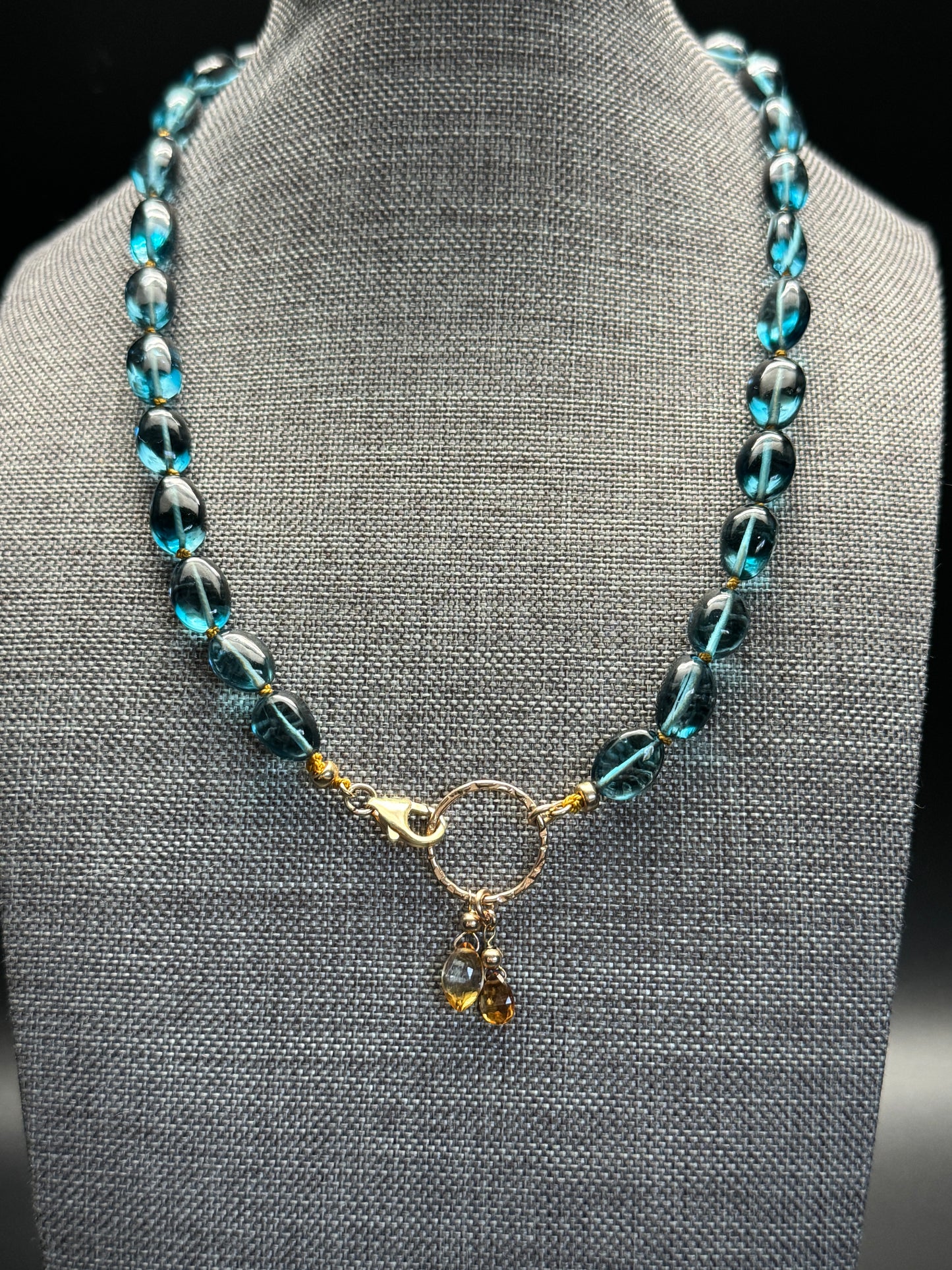 Elegant Convertible London Blue Topaz Necklace