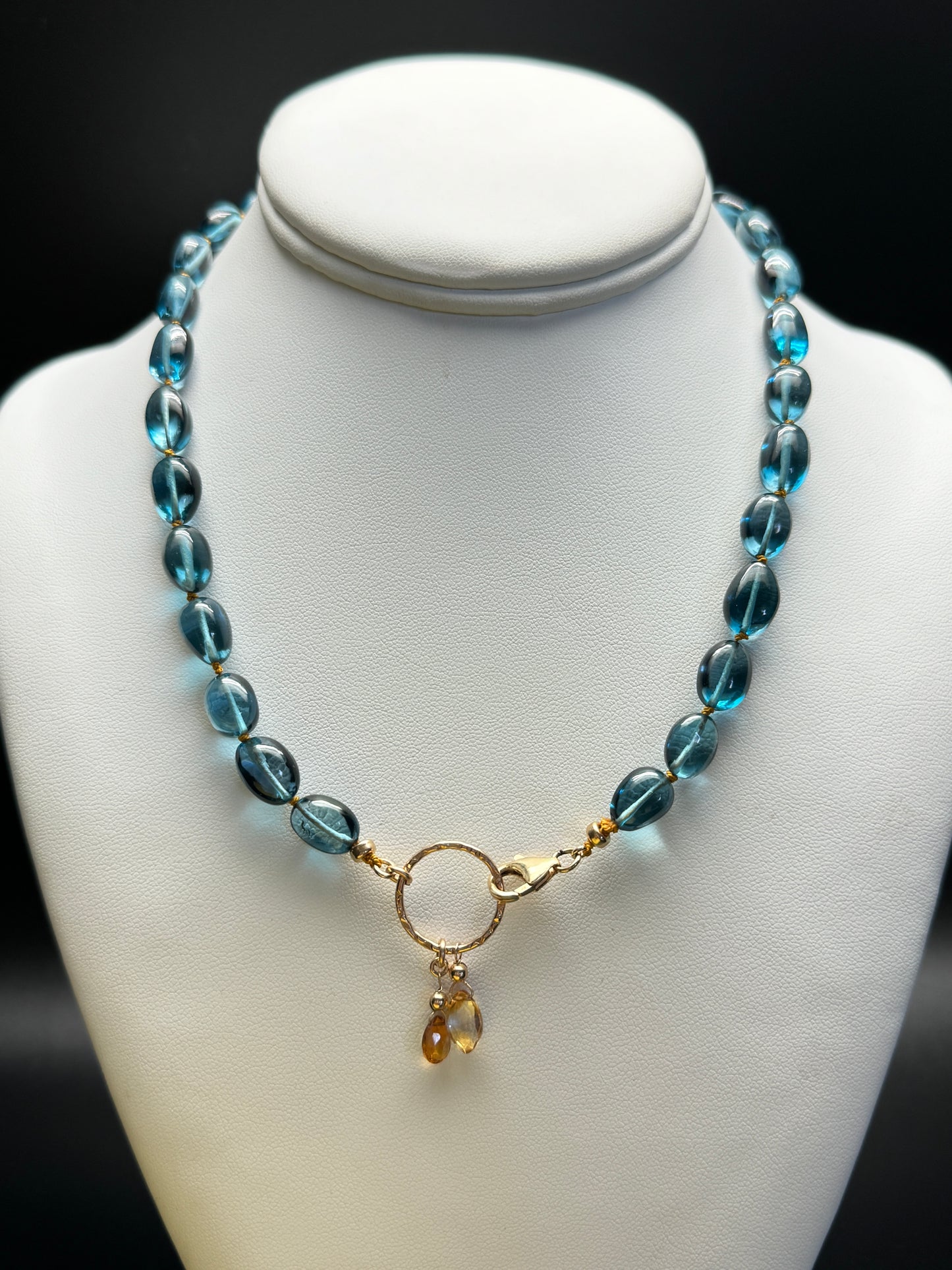 Elegant Convertible London Blue Topaz Necklace