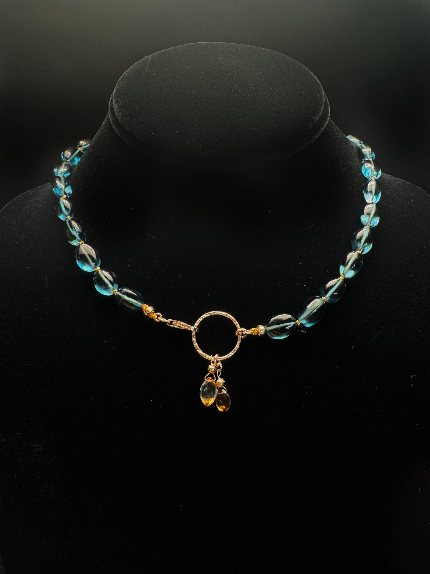 Elegant Convertible London Blue Topaz Necklace