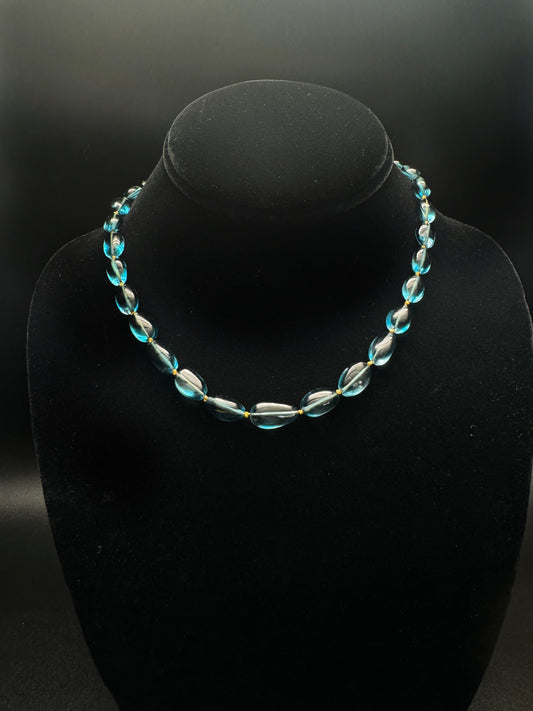 Elegant Convertible London Blue Topaz Necklace