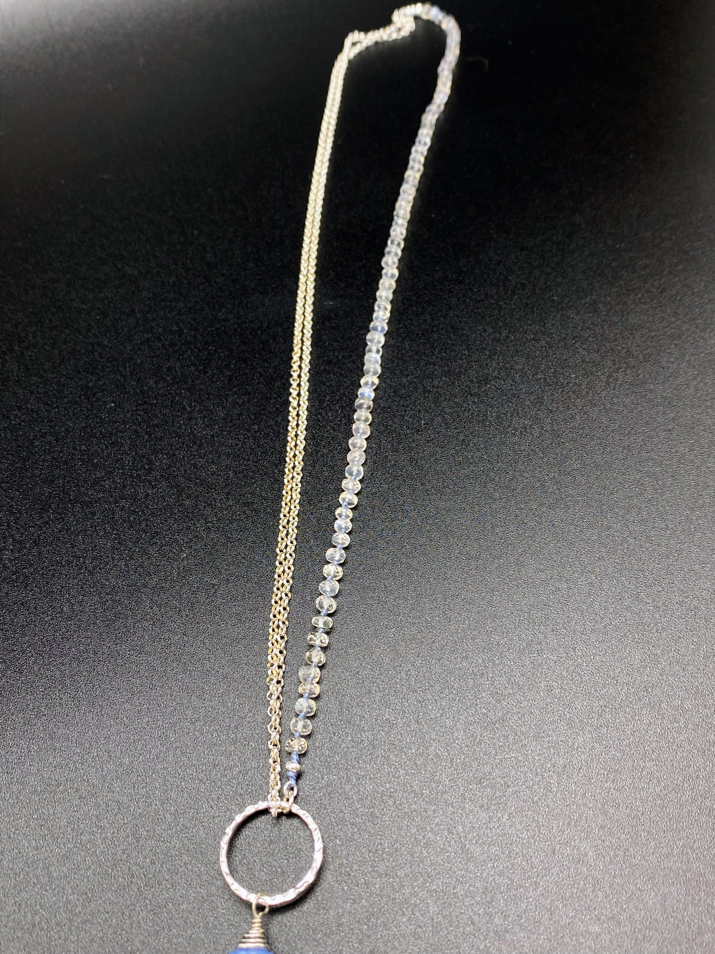 Yin & Yang Blue & Silver Pendant