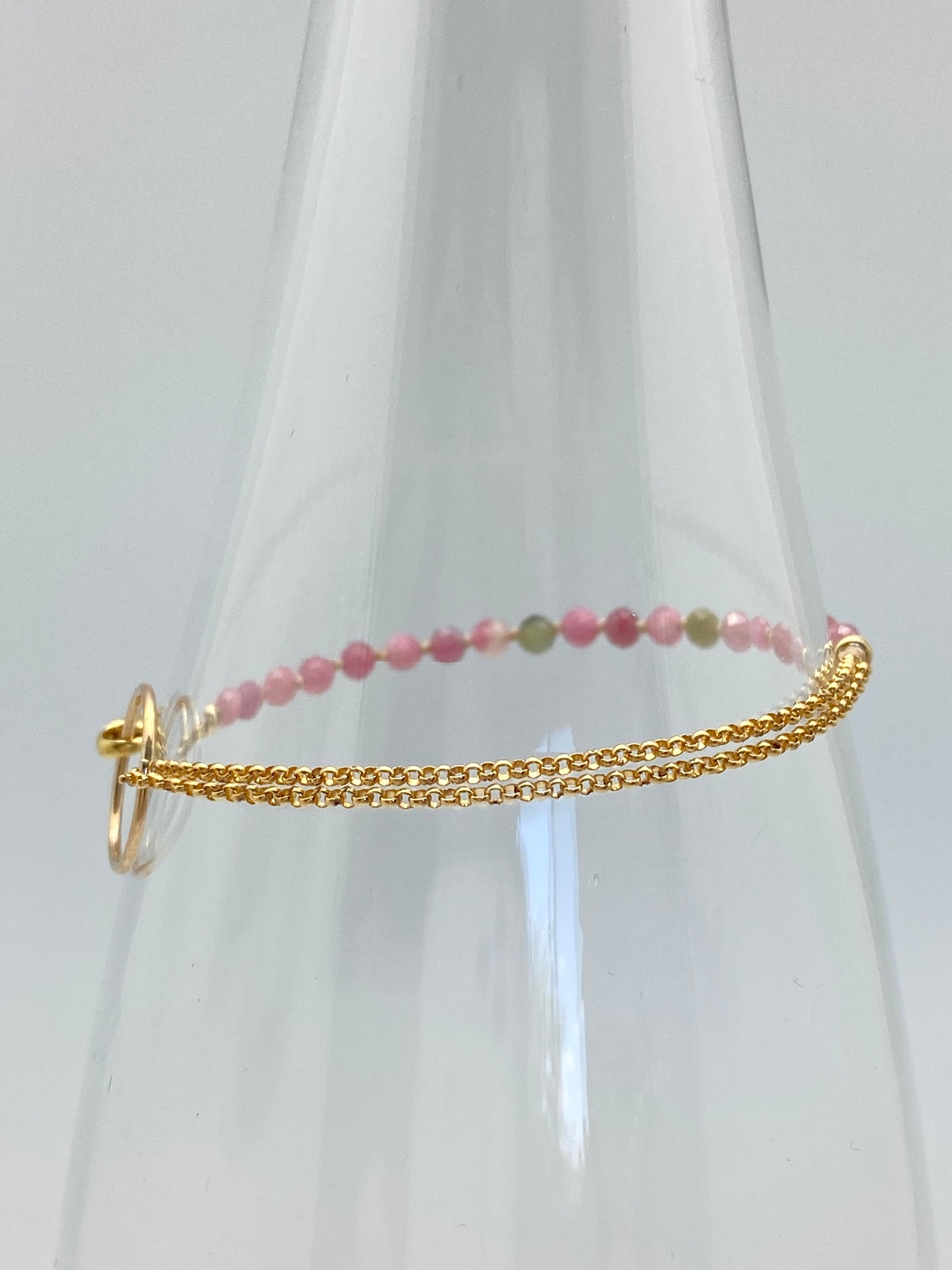 Yin Yang Pink Tourmaline Bracelet