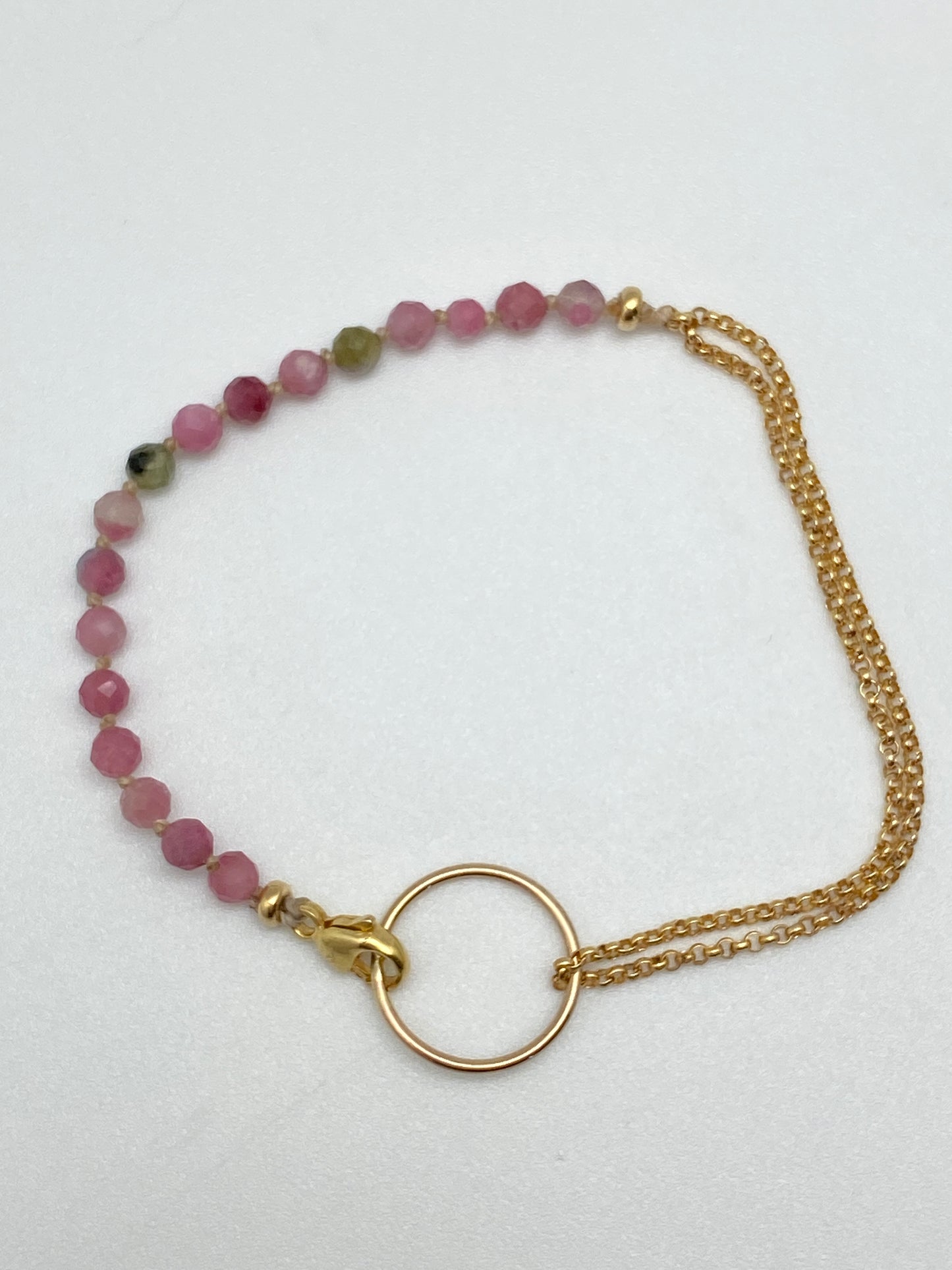Yin Yang Pink Tourmaline Bracelet