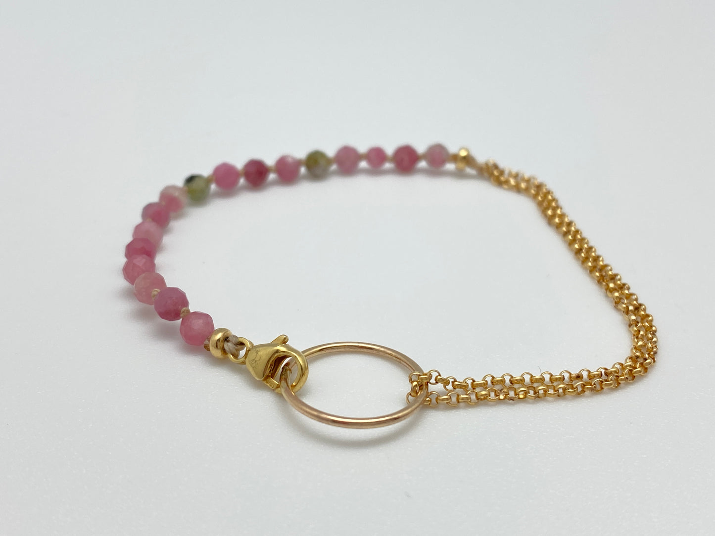 Yin Yang Pink Tourmaline Bracelet