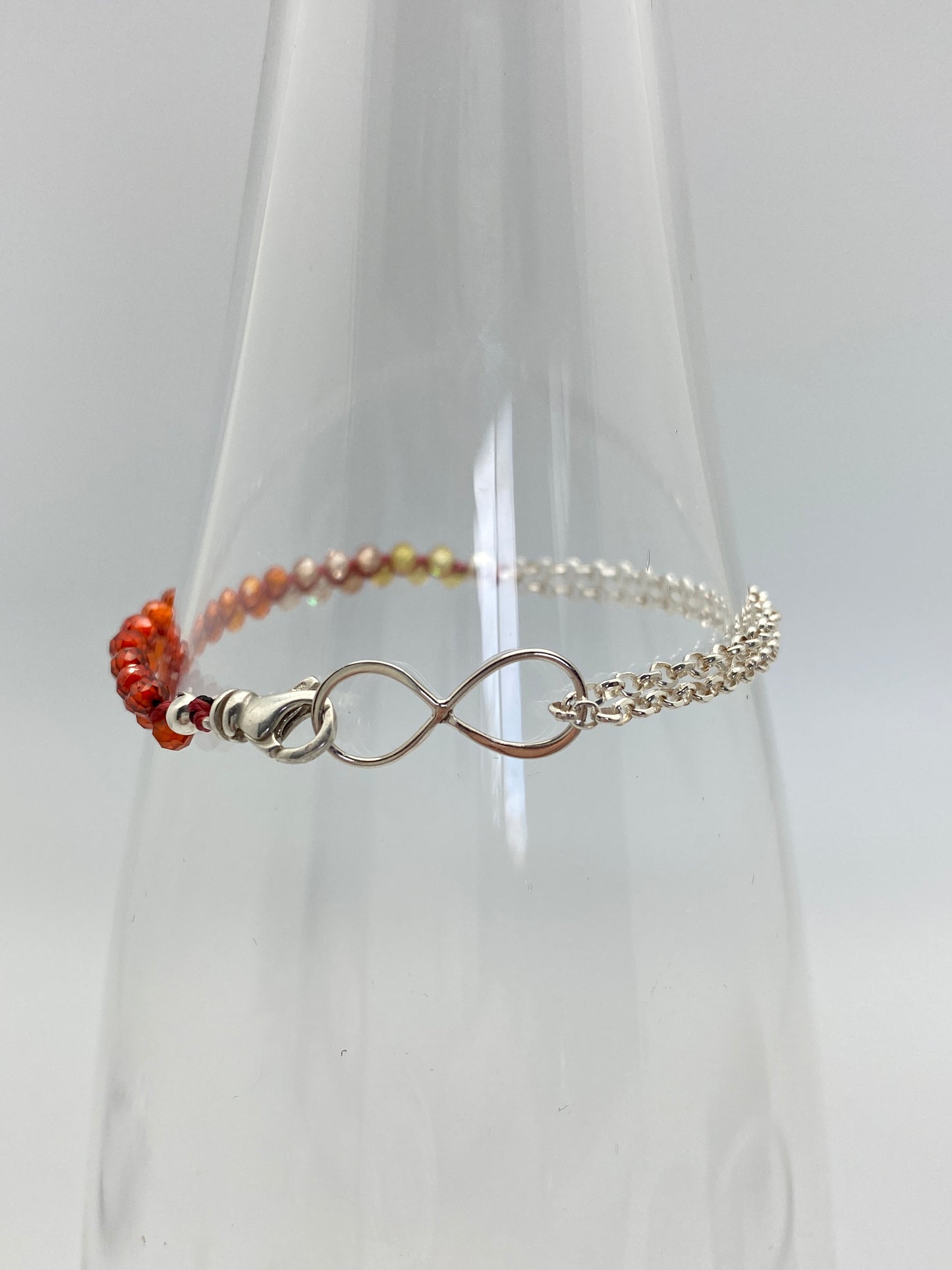 Infinity Bracelet Sunset & Silver
