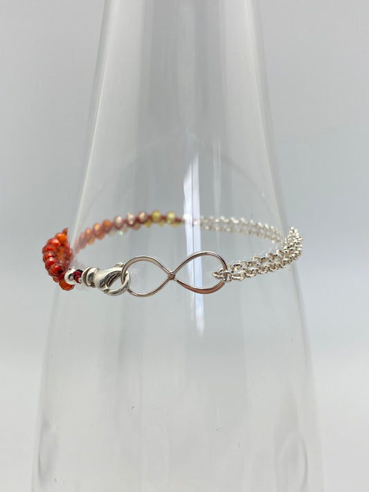 Infinity Bracelet Sunset & Silver