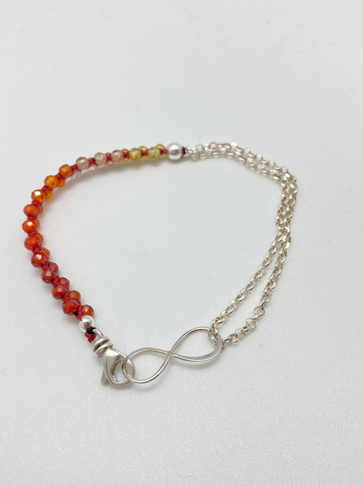 Infinity Bracelet Sunset & Silver