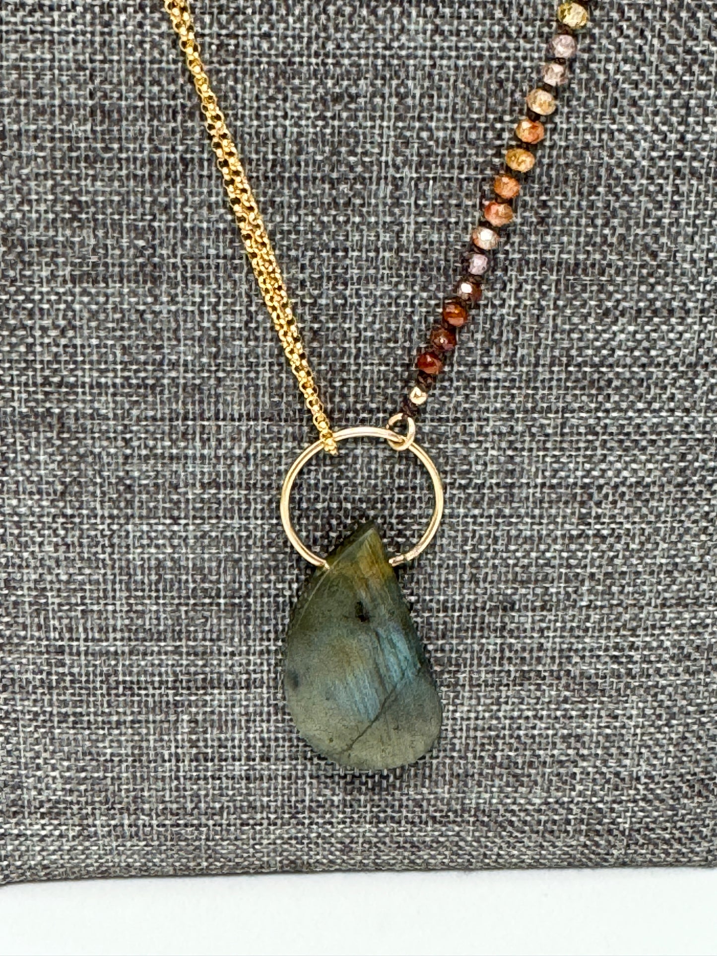 Labradorite Yin Yang Pendant Necklace