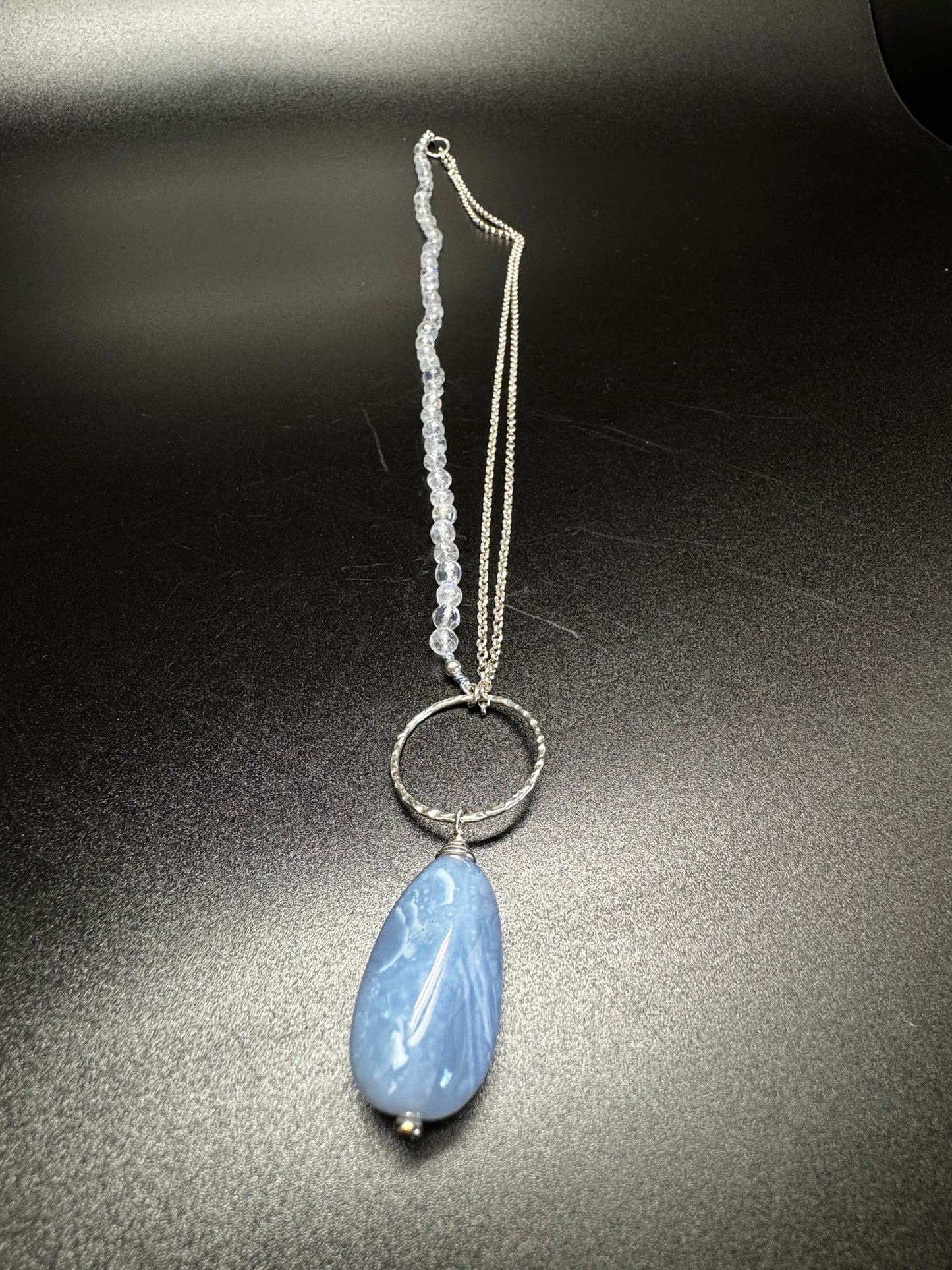 Yin & Yang Blue & Silver Pendant