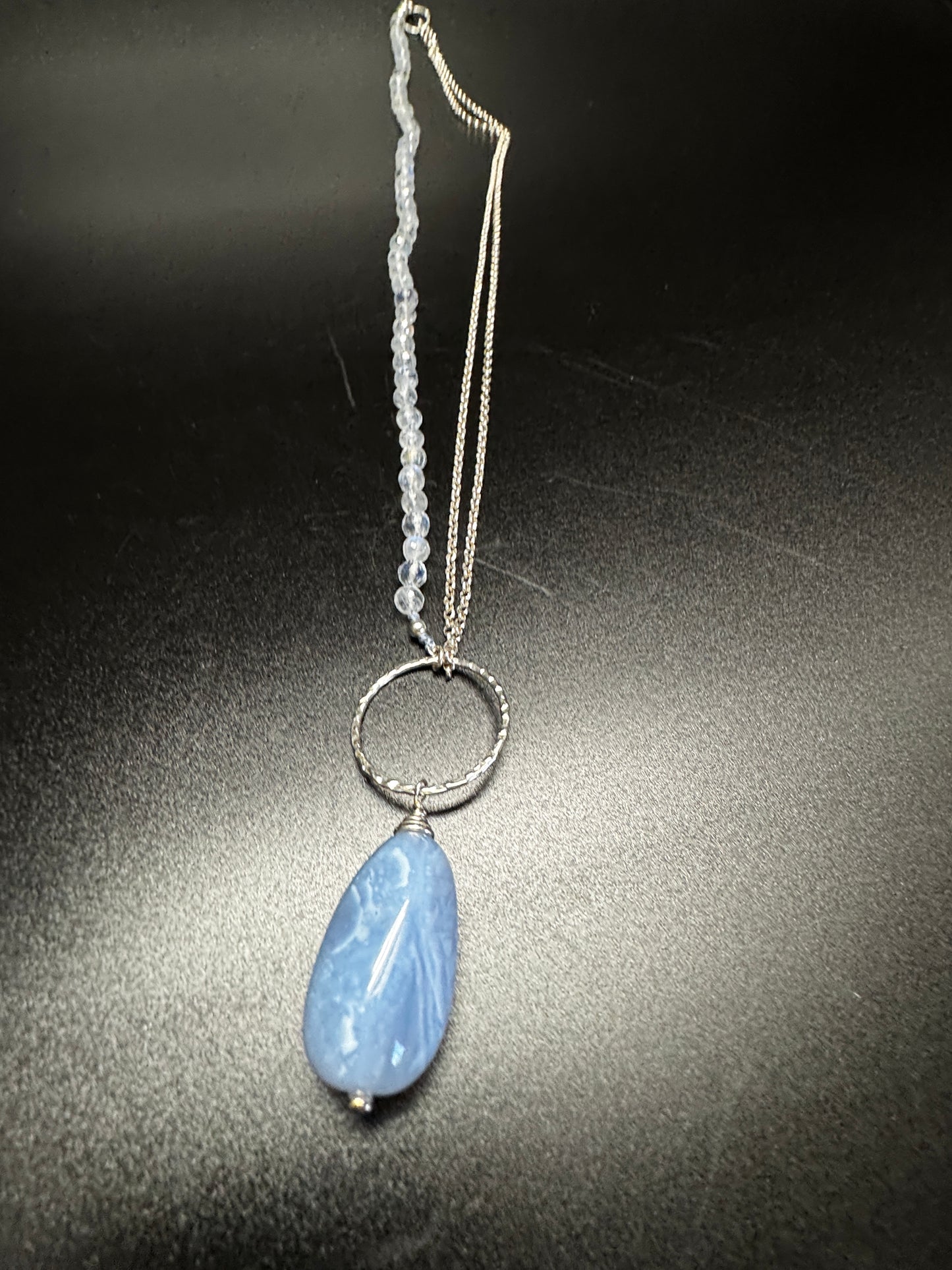 Yin & Yang Blue & Silver Pendant
