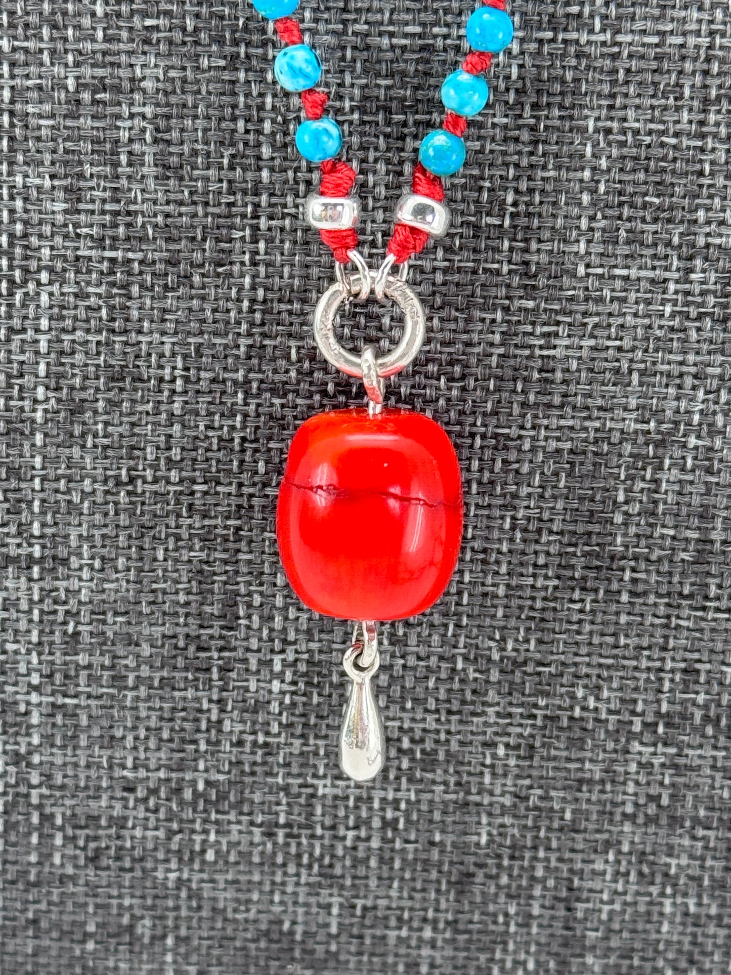 Turquoise & Coral Necklace