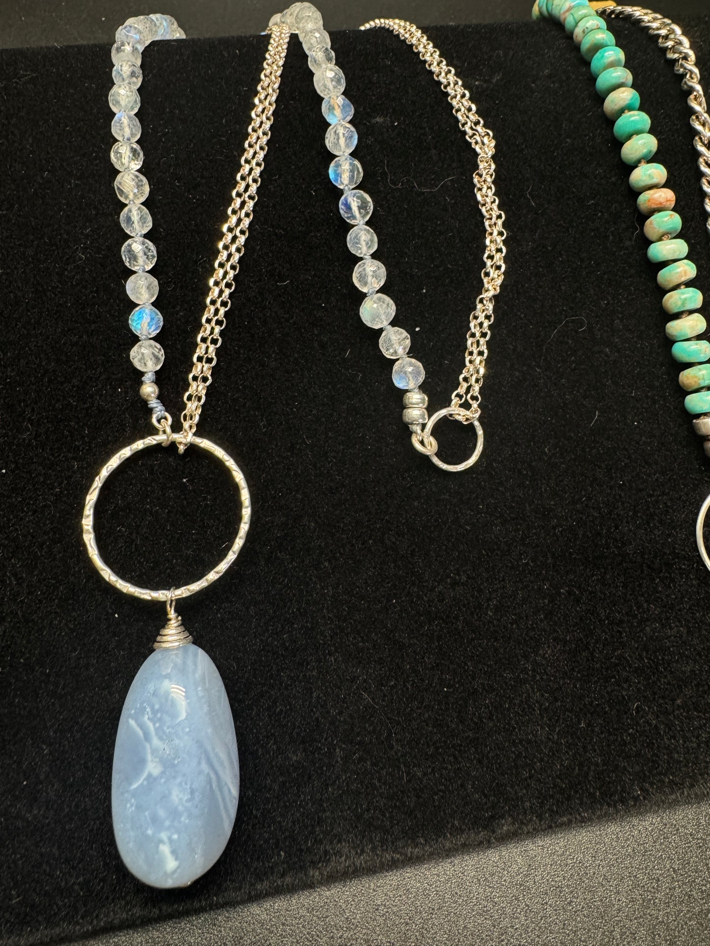 Yin & Yang Blue & Silver Pendant
