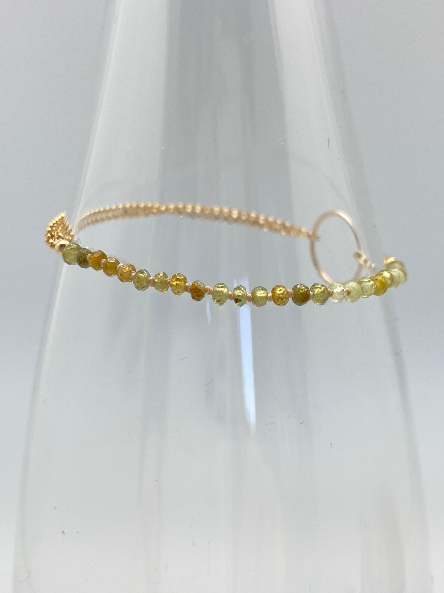 Yin Yang Green Amethyst Bracelet
