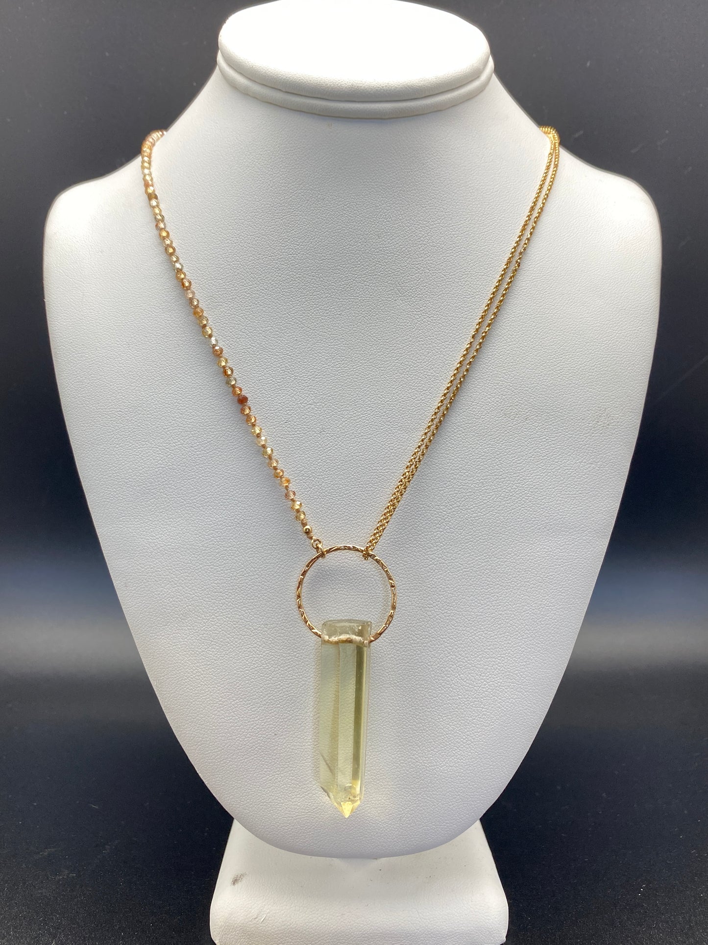 Golden Yin Yang Pendant Necklace