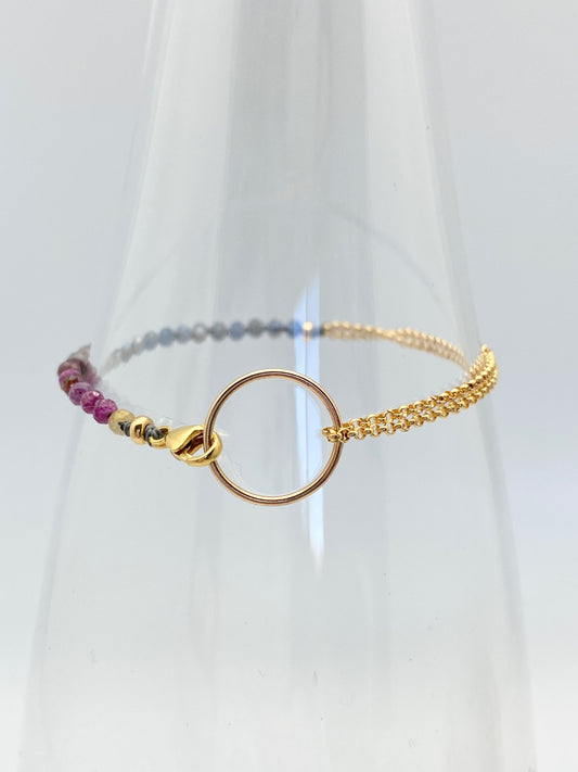 Yin Yang Ruby and Sapphire bracelet