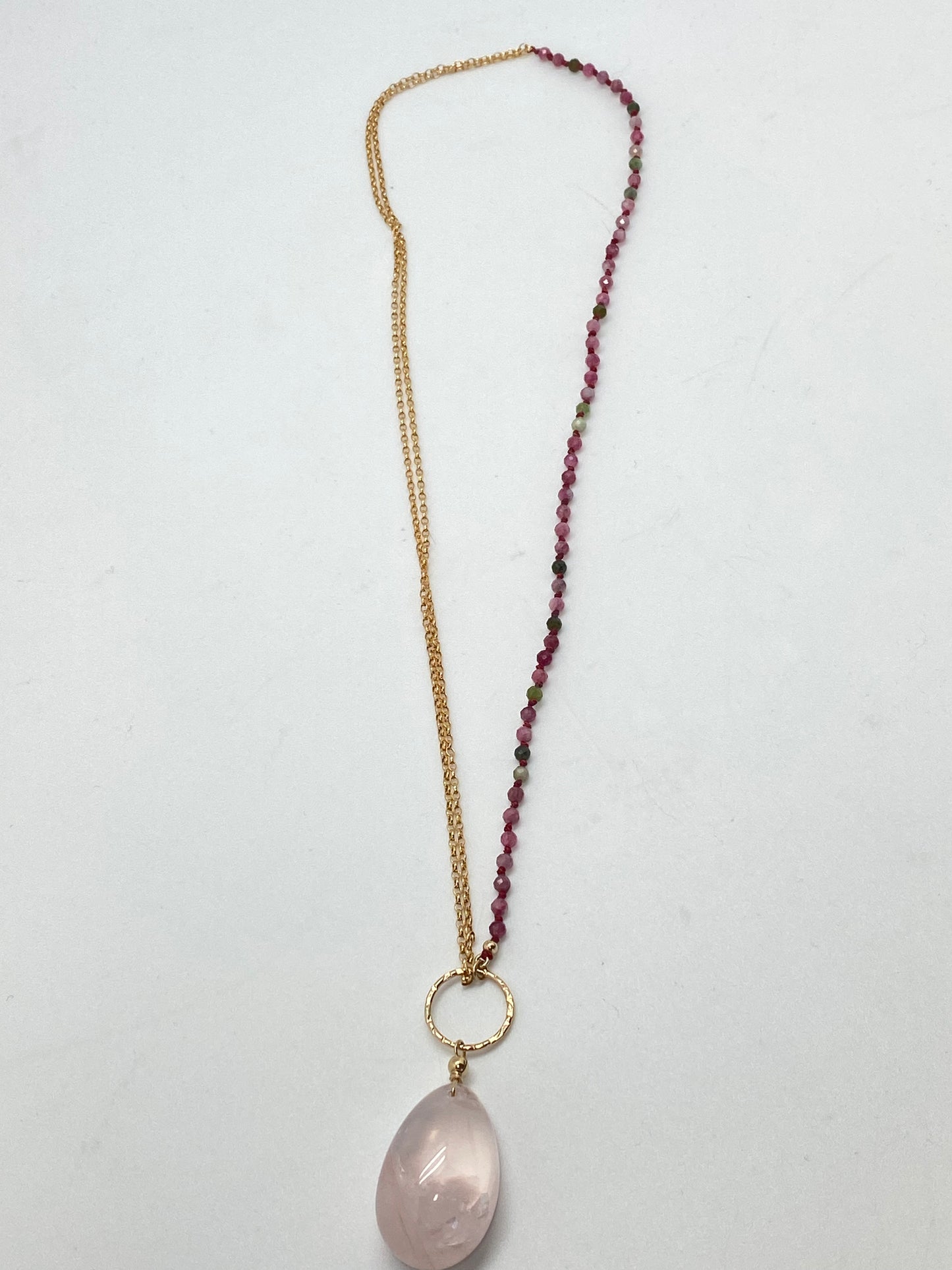 Yin & Yang Pink Pendant Necklace