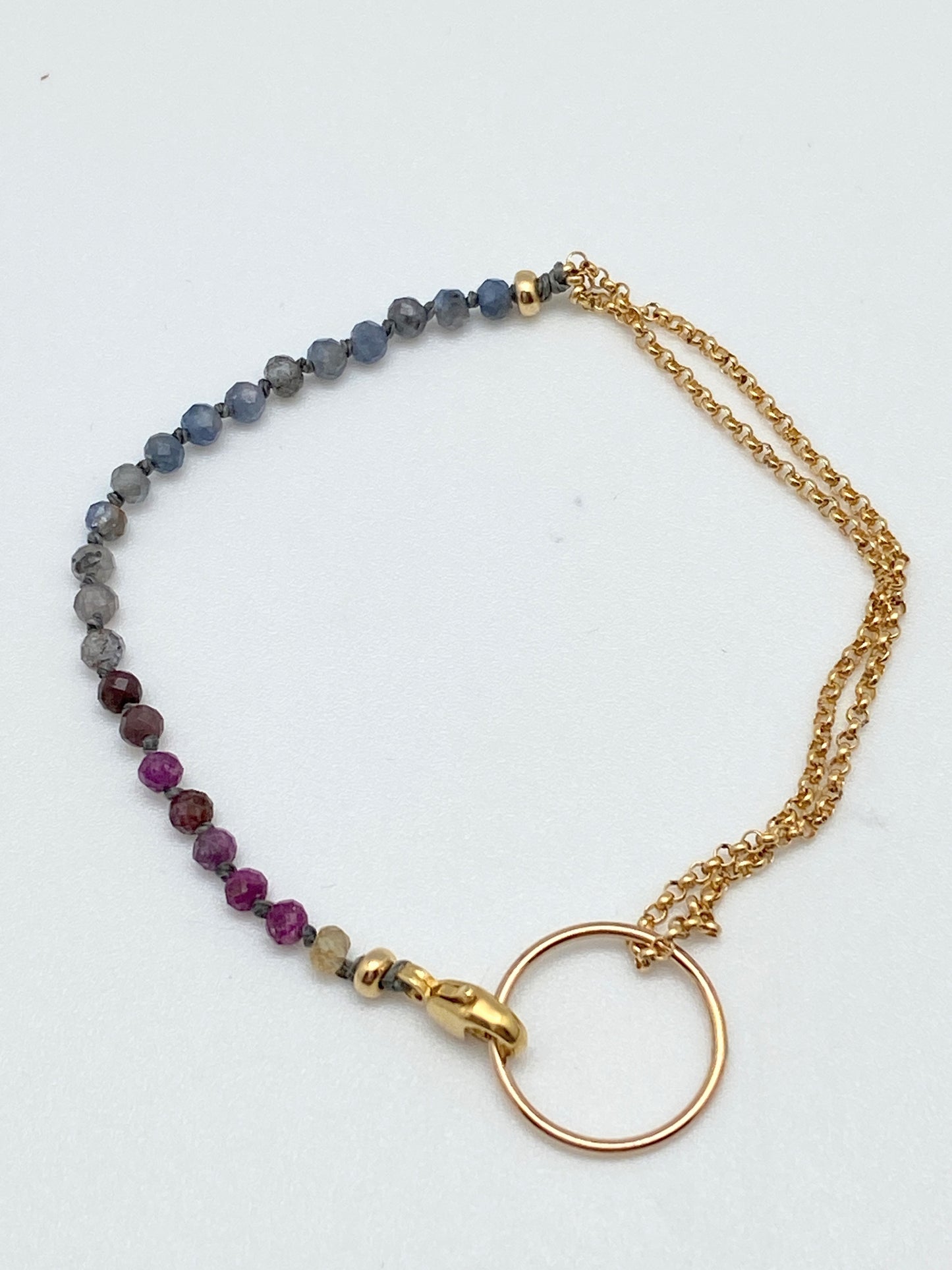 Yin Yang Ruby and Sapphire bracelet