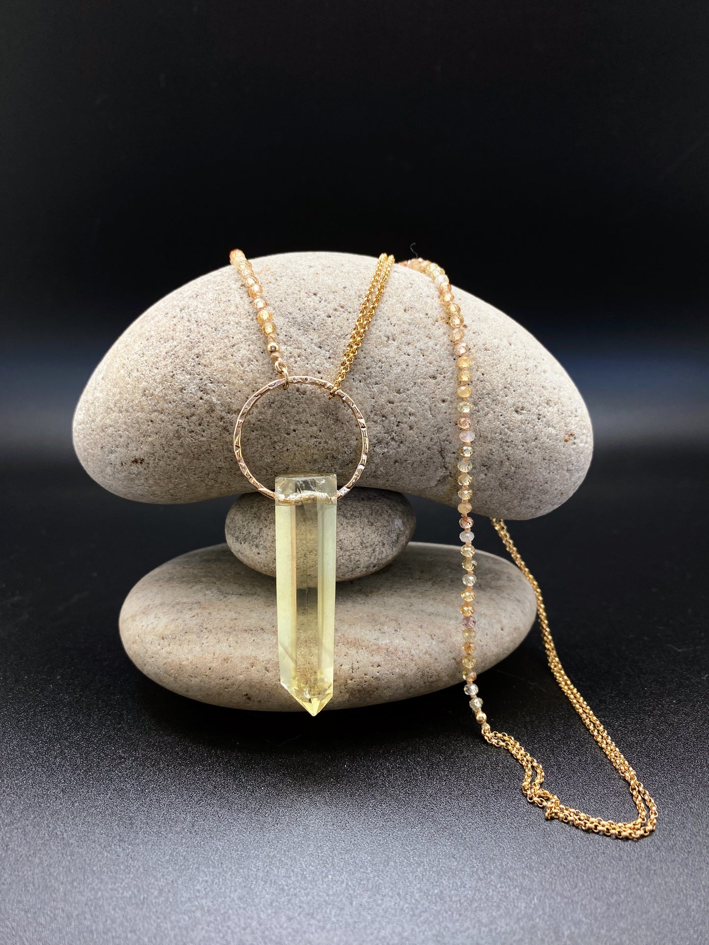 Golden Yin Yang Pendant Necklace