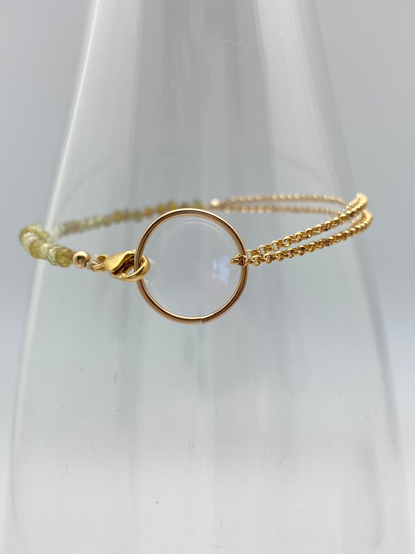 Yin Yang Green Amethyst Bracelet