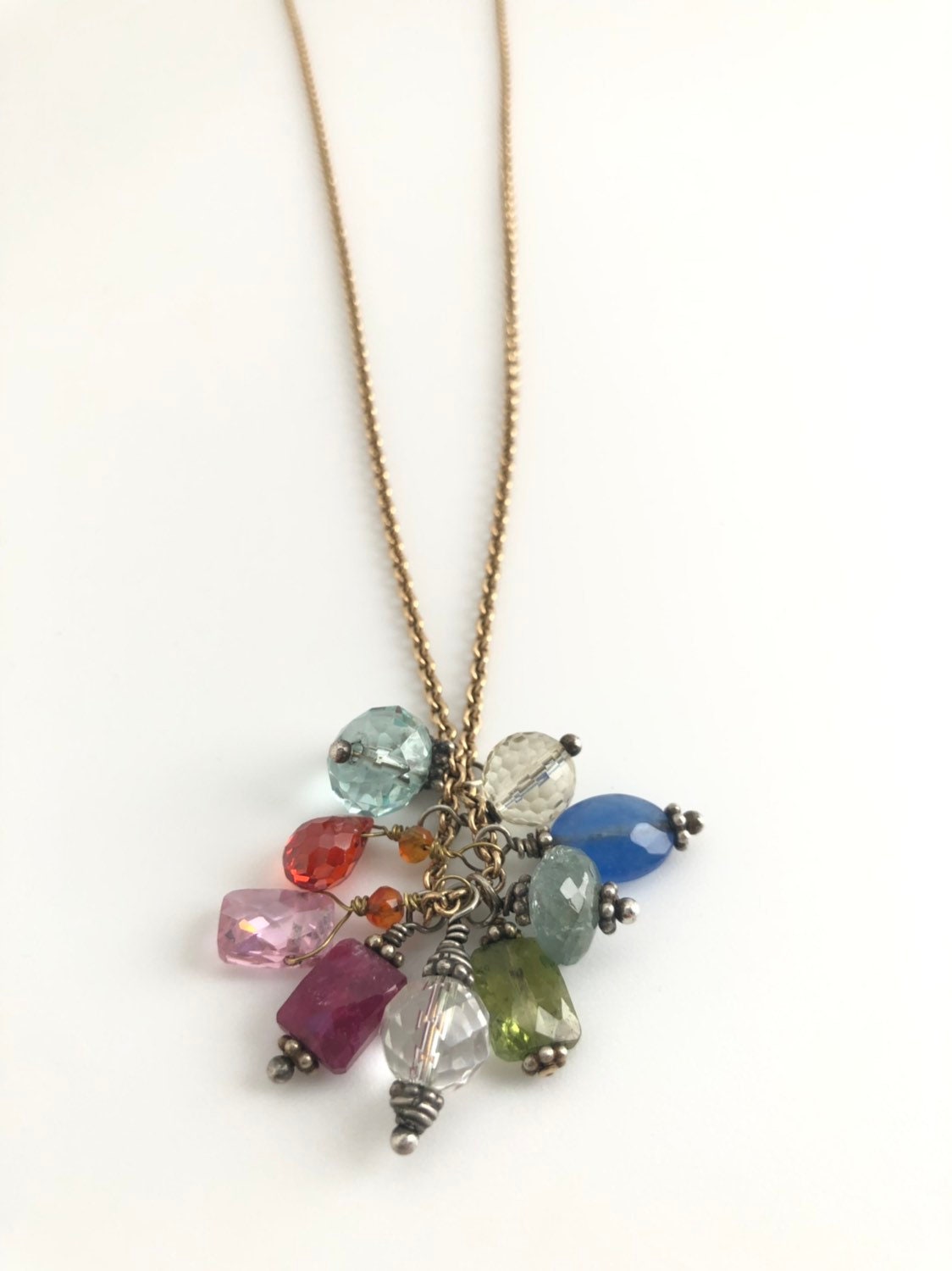 Gemstone Cluster Necklace