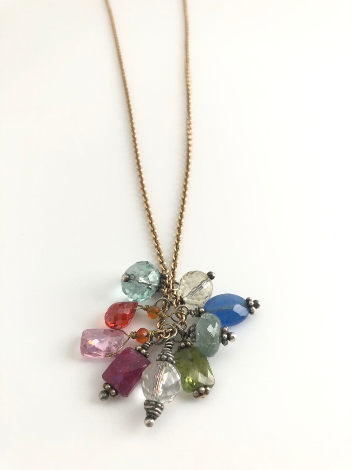 Gemstone Cluster Necklace