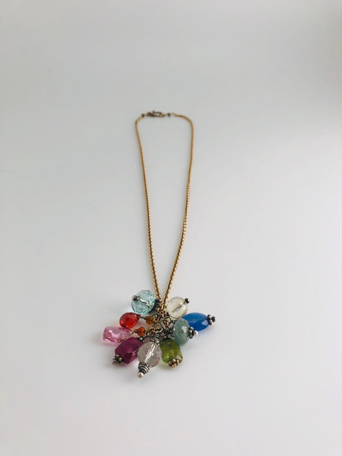 Gemstone Cluster Necklace
