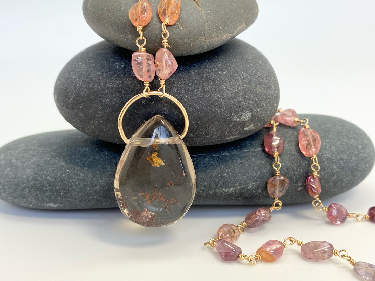 Peach, Pink and Power Necklace