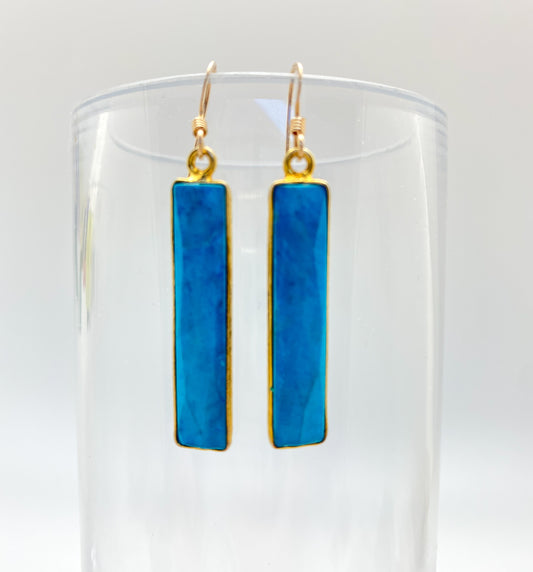 Turquoise and Gold Earrings