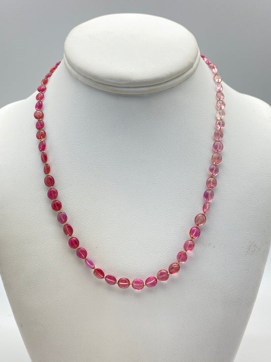 Pink Ombré Tourmaline Necklace