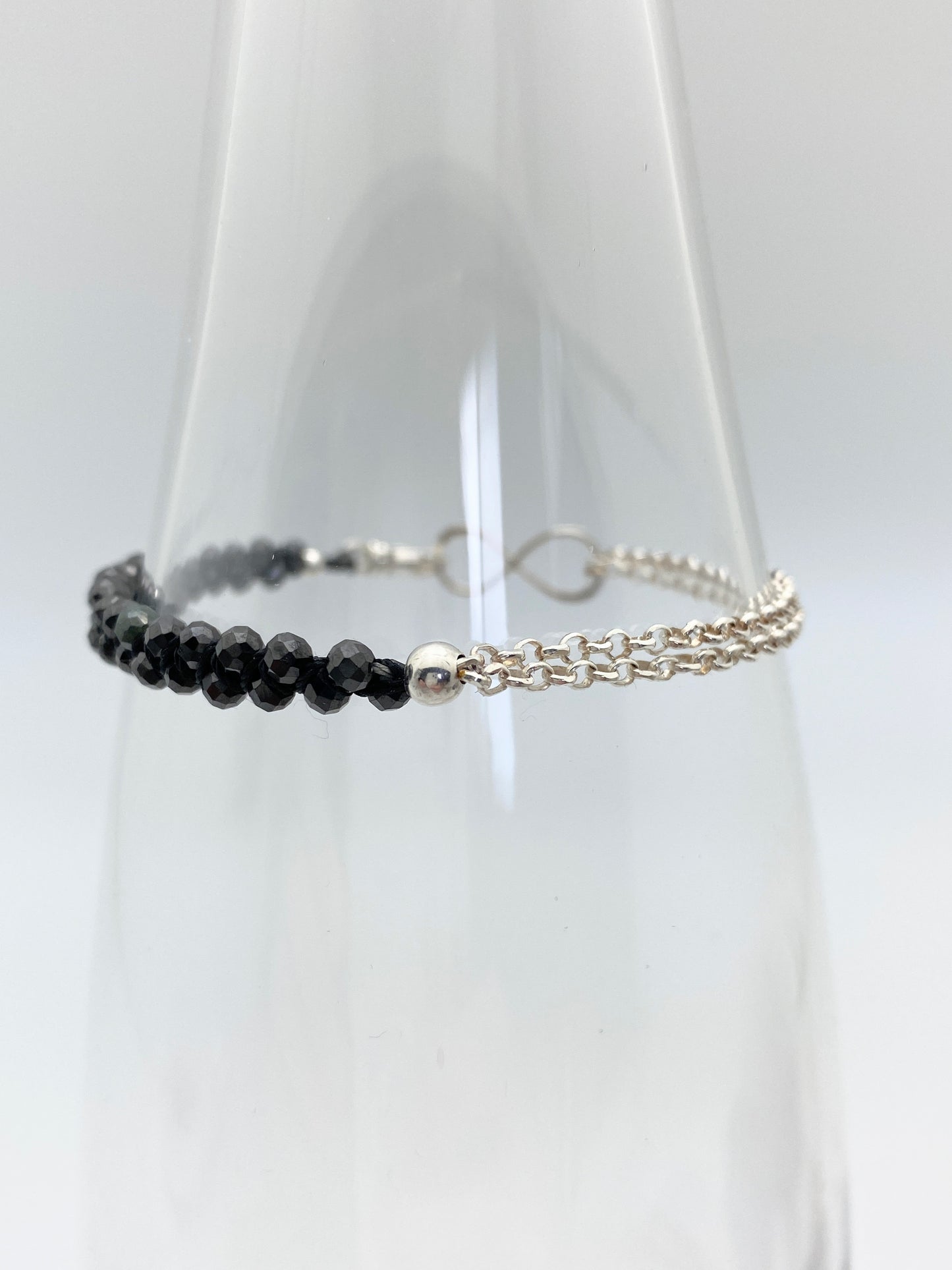 Infinity Bracelet Black & Silver