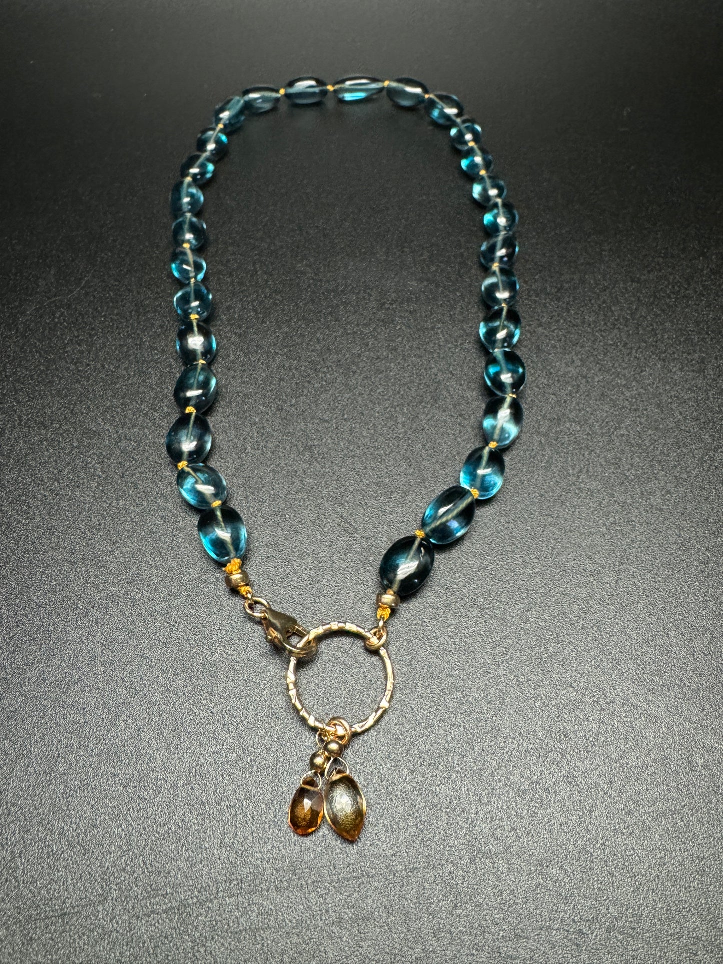London Blue & Yellow Topaz Necklace
