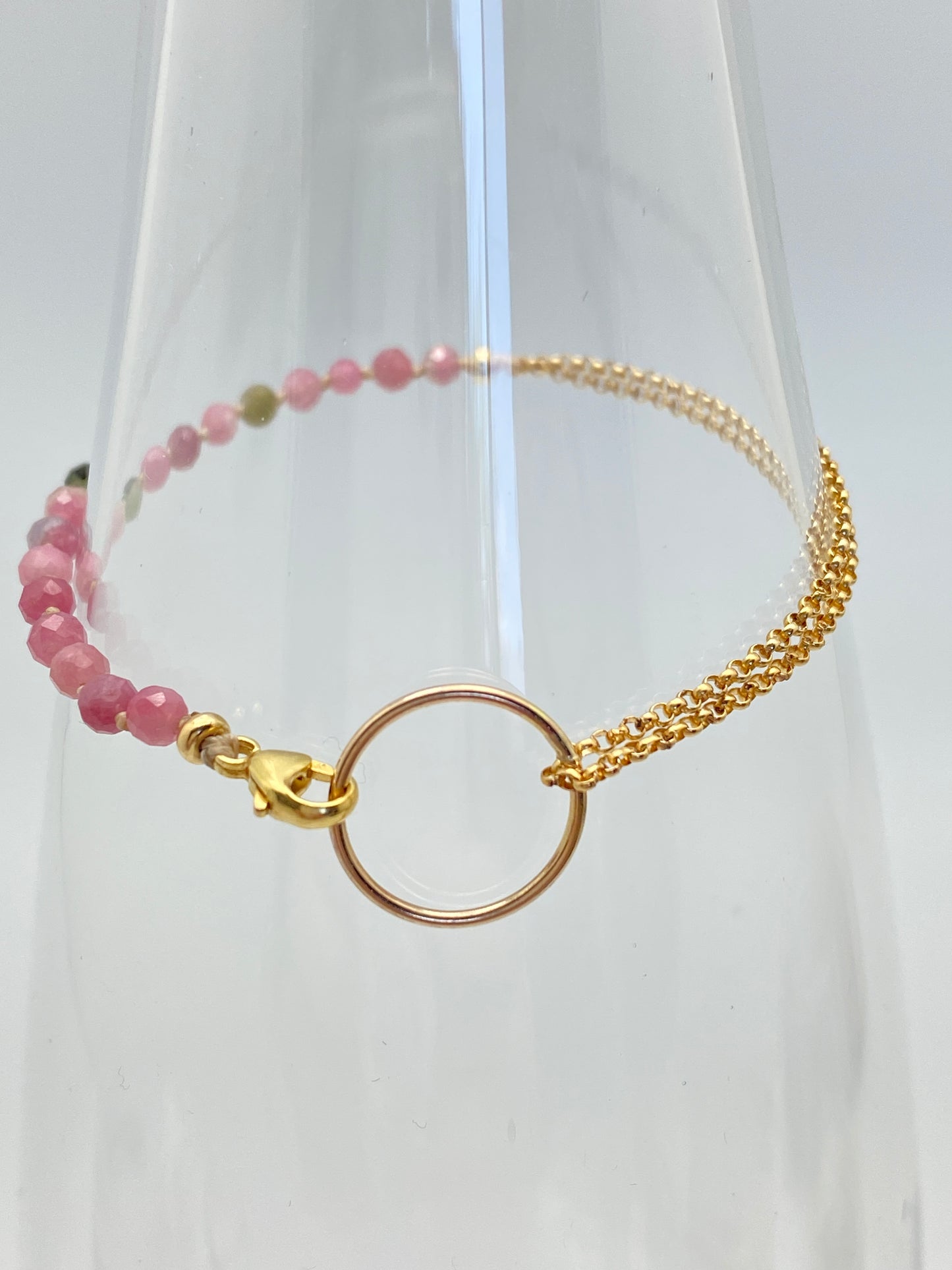 Yin Yang Pink Tourmaline Bracelet