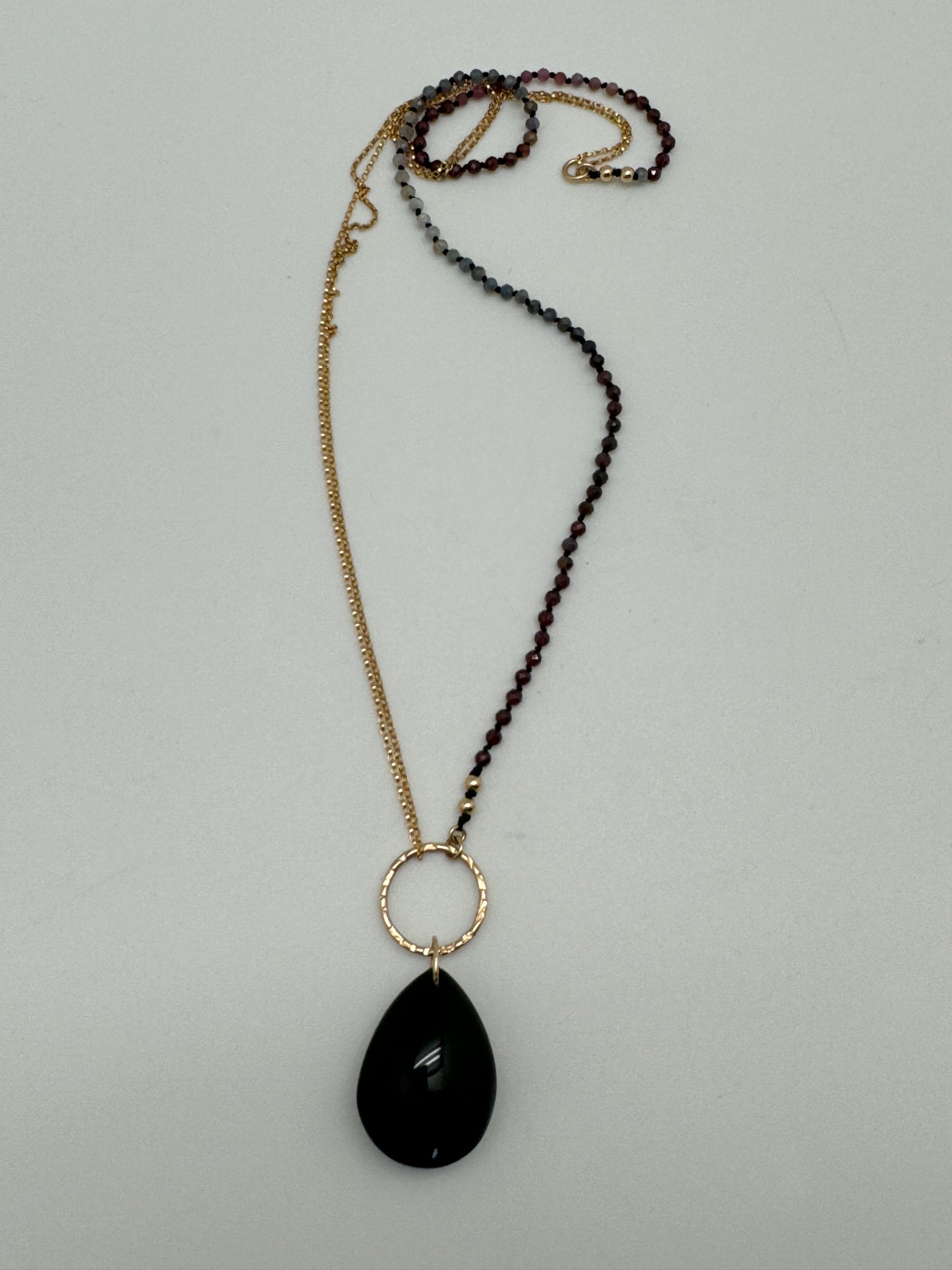 Black Yin Yang Pendant Necklace