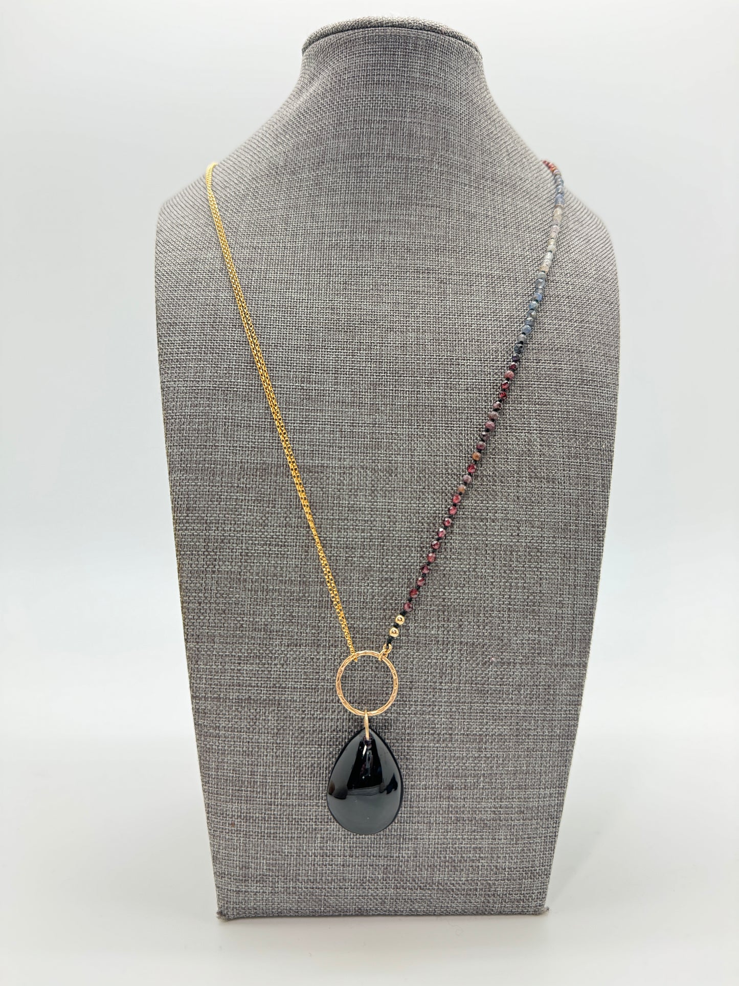Black Yin Yang Pendant Necklace