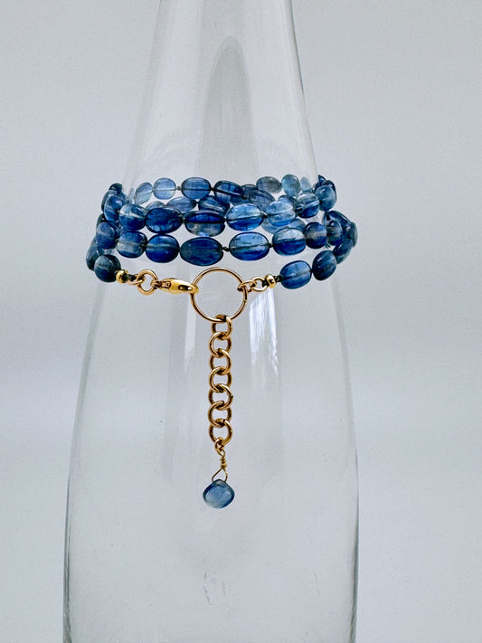 The Kyanite 3 Way Necklace/Triple wrap bracelet