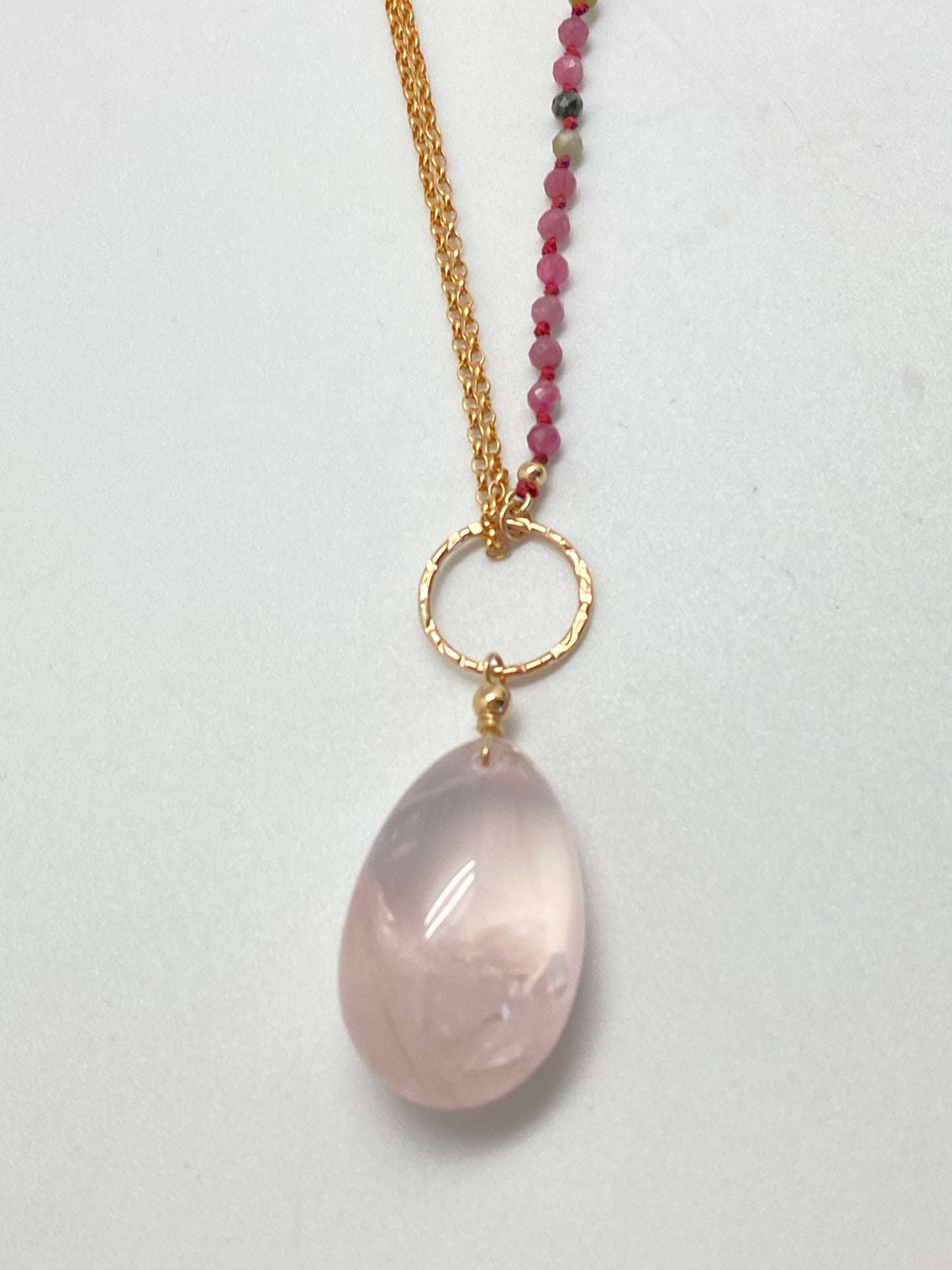 Yin & Yang Pink Pendant Necklace