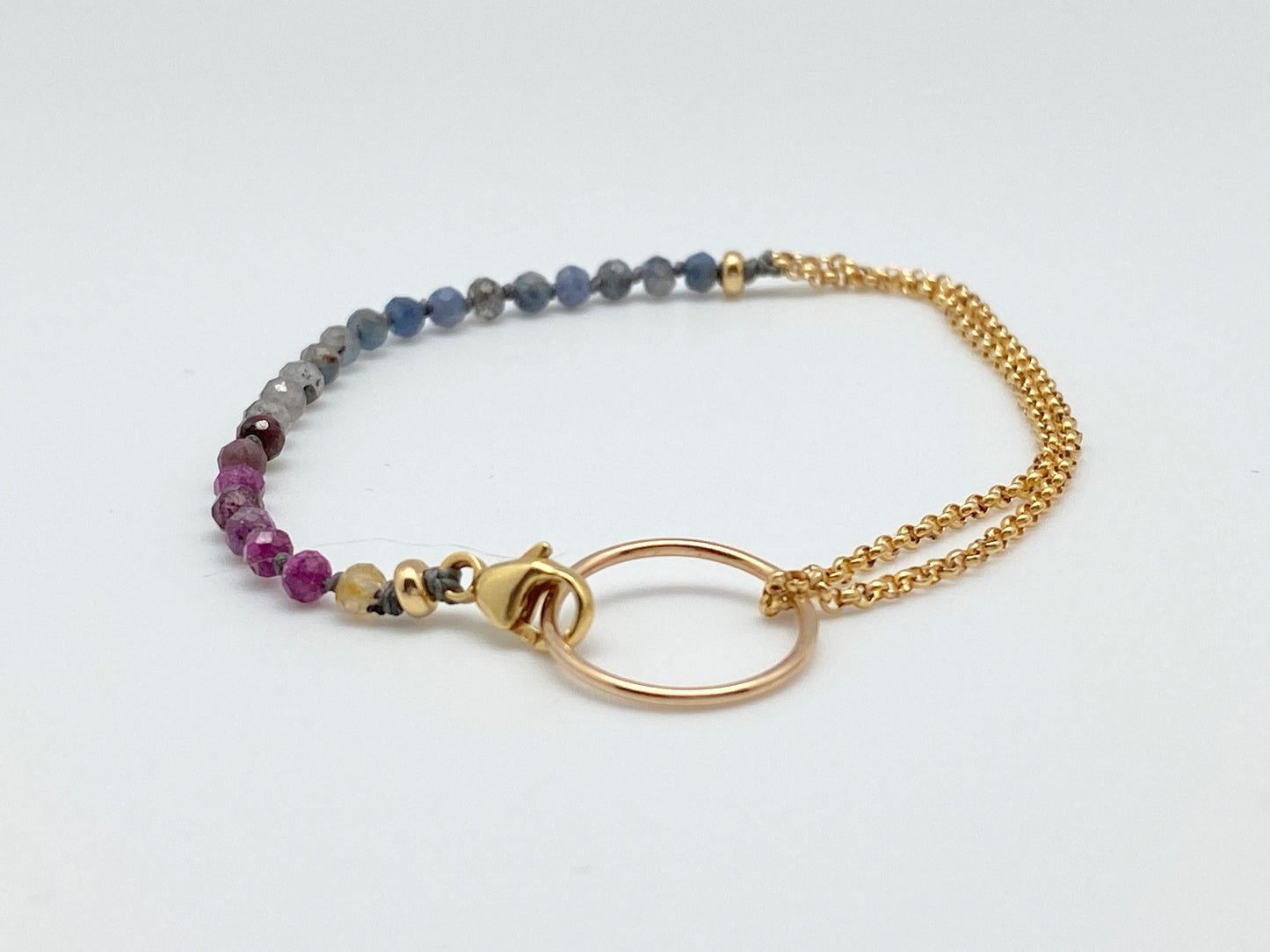 Yin Yang Ruby and Sapphire bracelet