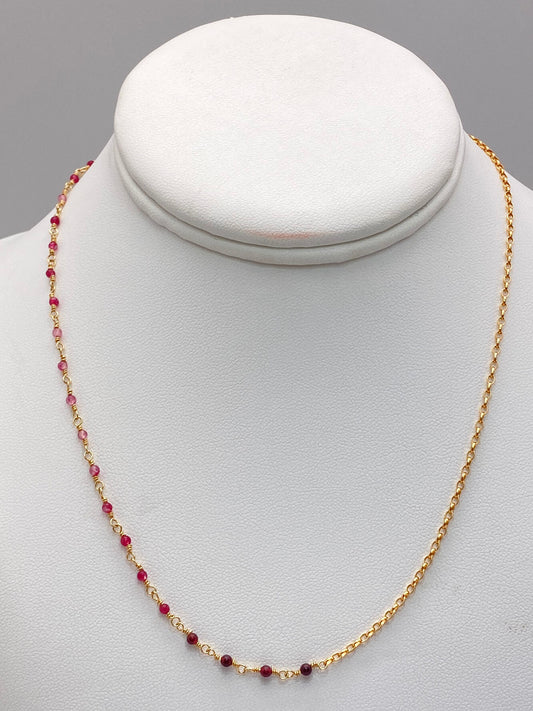 Pink Garnet Yin Yang Necklace
