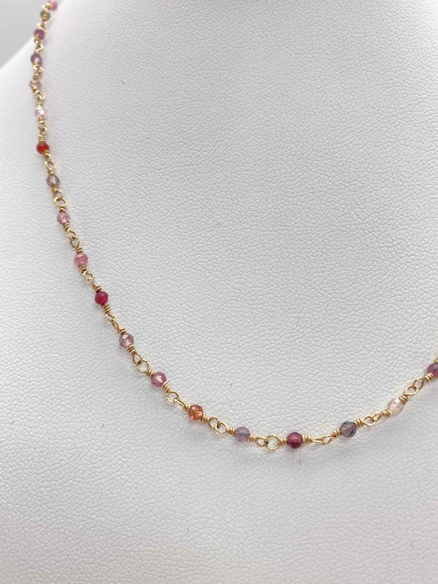 Pink Garnet Yin Yang Necklace