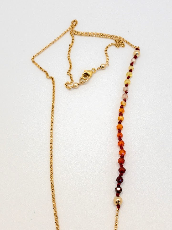 Red and Gold Hamsa Hand Necklace