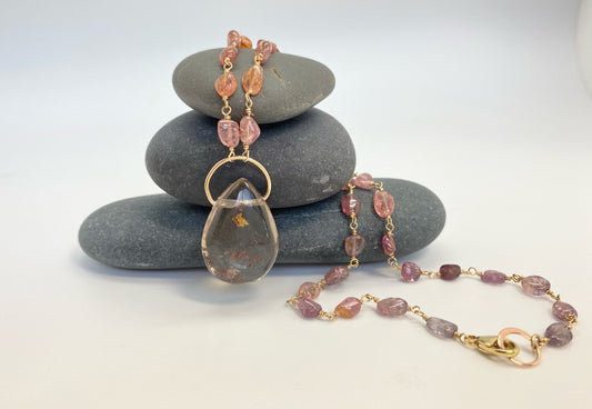 Peach, Pink and Power Necklace
